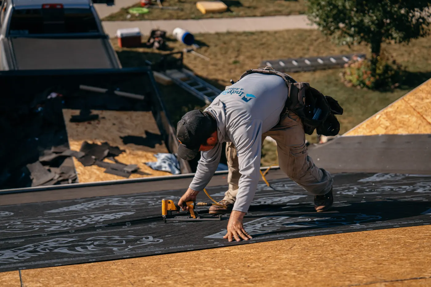 Commercial roof inspection documented in Kirklin