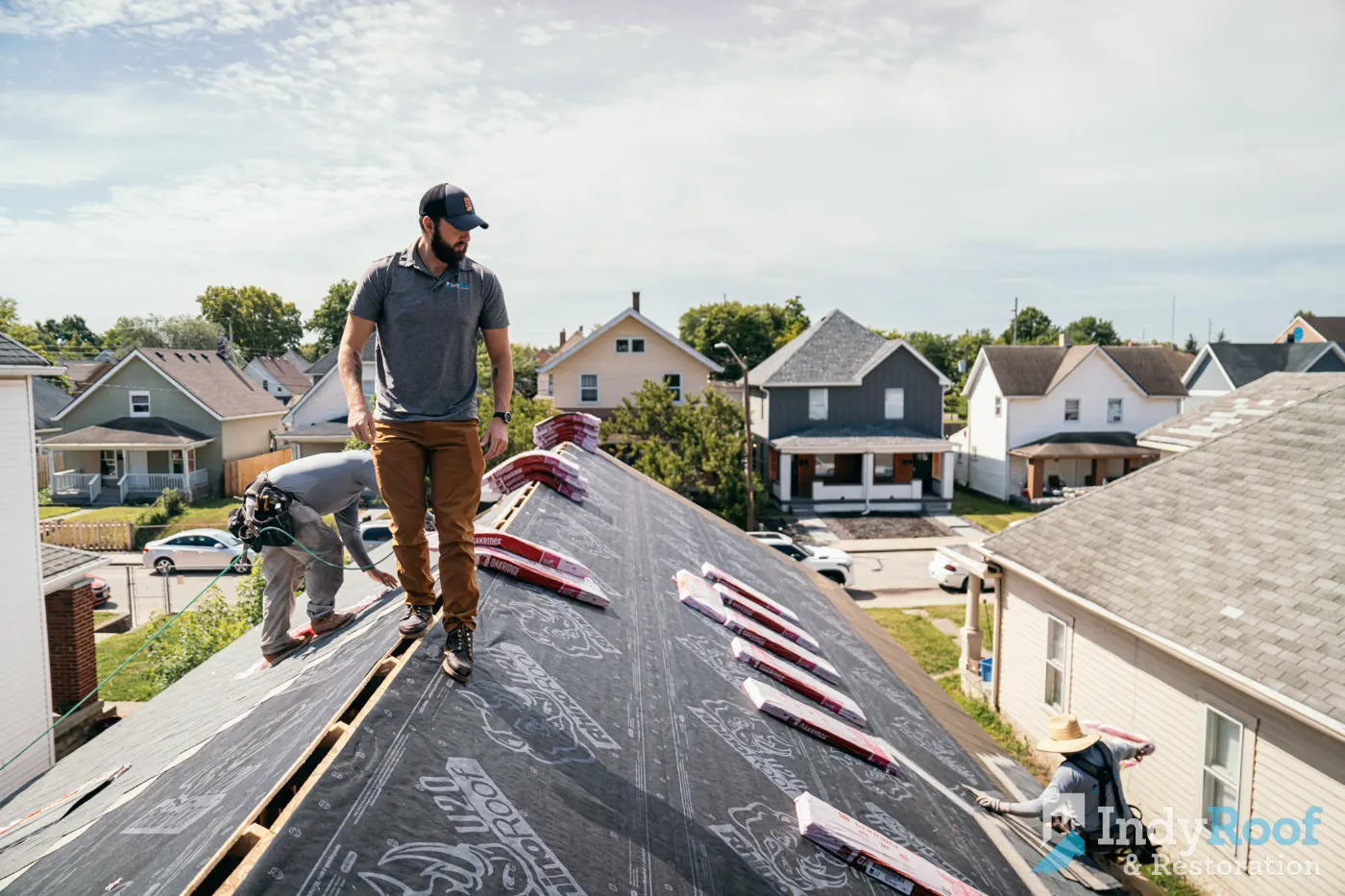Flashing and seam work in Kirklin